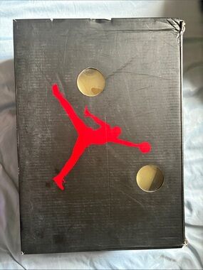 Off-White Black Wall Art with Red Athletic Silhouette